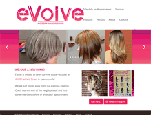 Tablet Screenshot of evolvemodhair.com